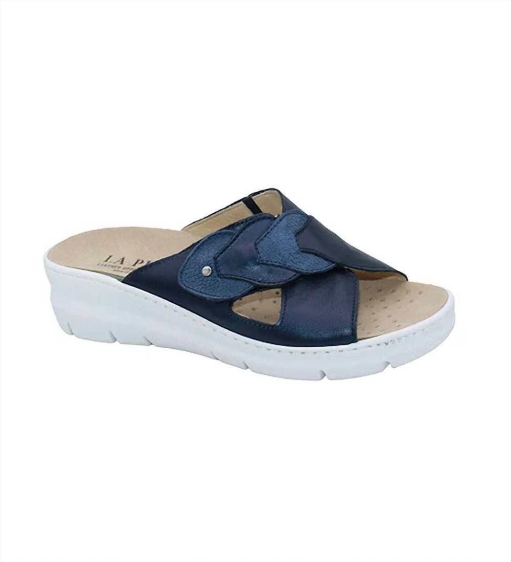 NEW ERIC MICHAEL women's shirley sandal in navy